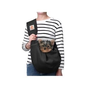 Small Dog Sling Carrier - Adjustable Strap & Zip Pocket - Suitable for Puppies